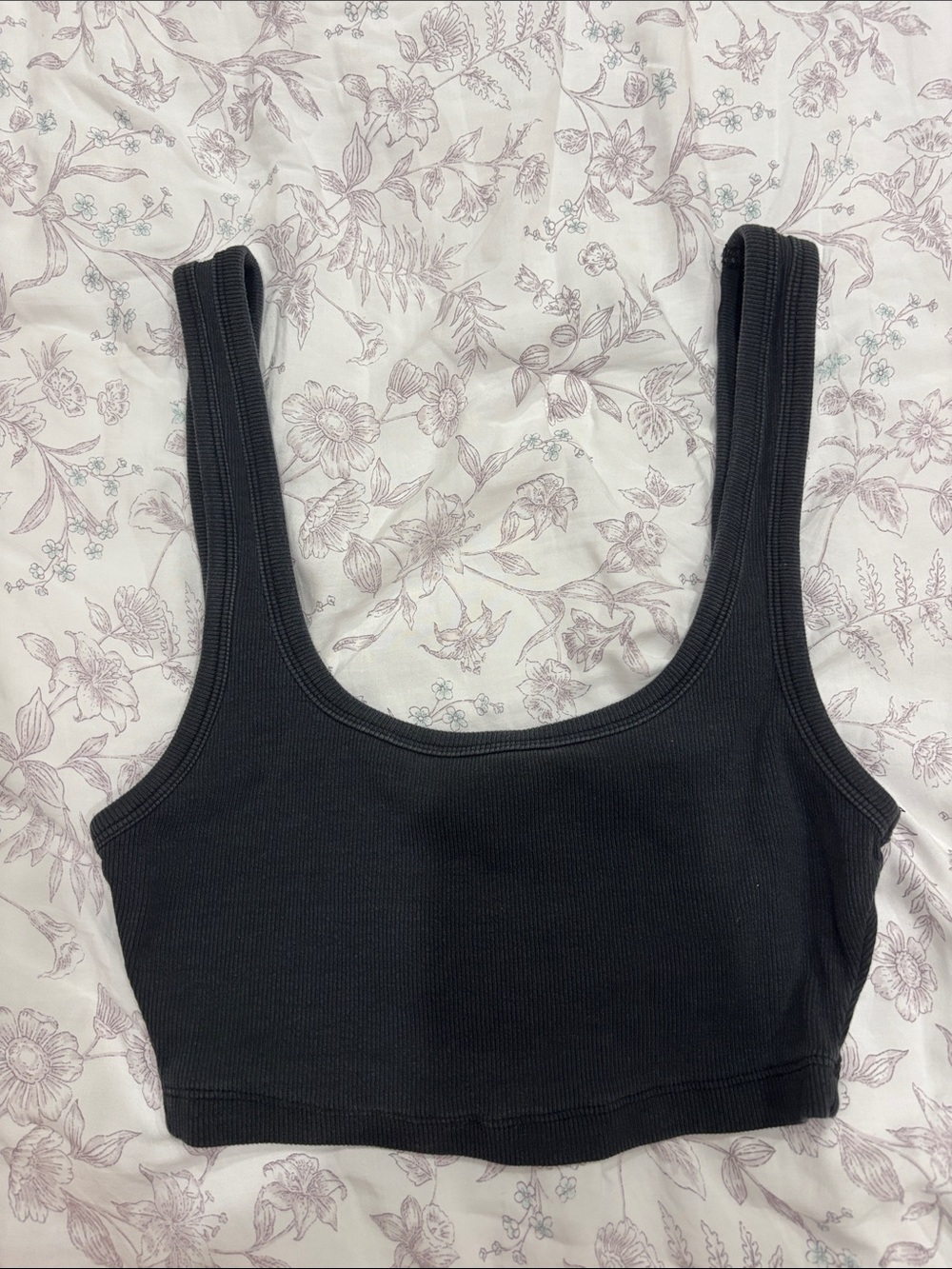 Zara Black Ribbed Tank